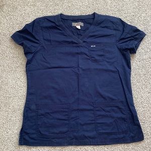 Women’s Koi scrub top in navy, size M